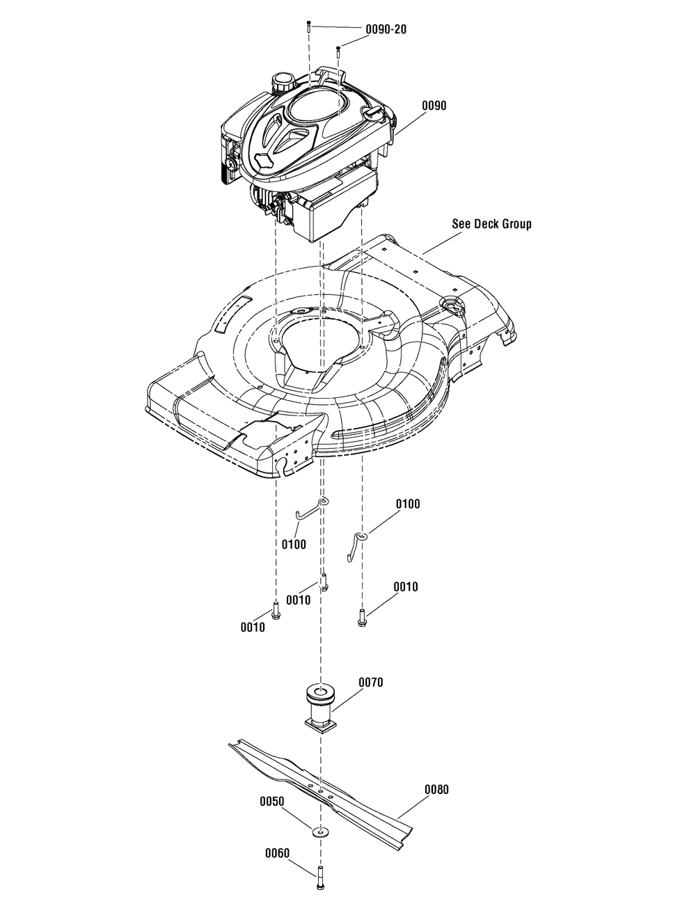Engine Group (7502916) Diagram and Parts List for 7800883-BTX22725HW 2012 Briggs and Stratton Lawn Mower